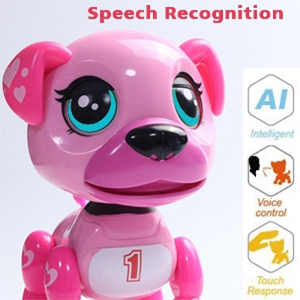 ربات اسباب بازی شارژی سگ سنسوردار صورتی Electronic Robot Dog Smart Pet Pink_اسباب بازی